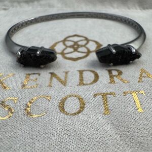 Kendra Scott Gun Metal and Black Cuff Bracelet